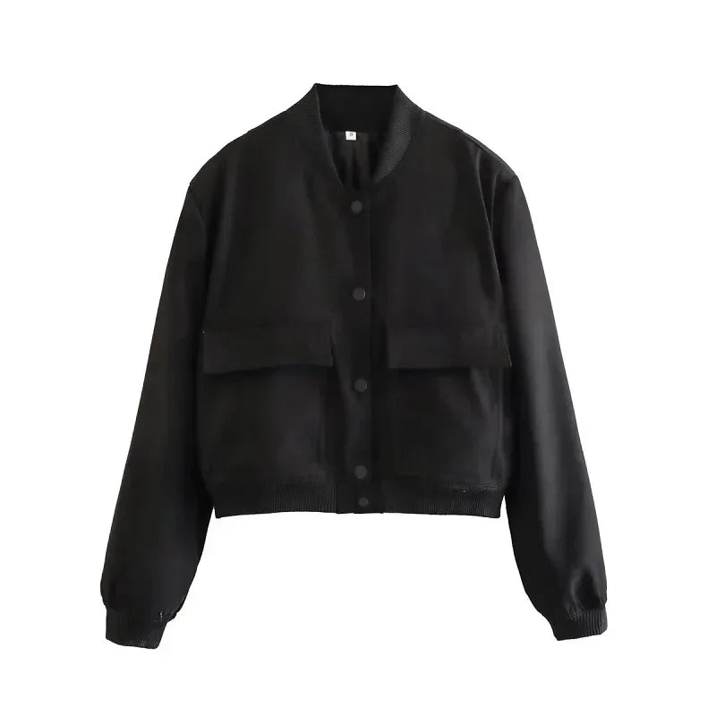 Cropped Bomber Jacket