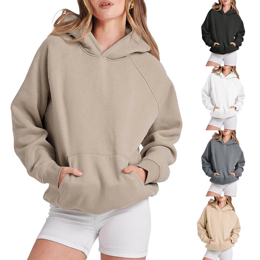 Oversized Cotton Pullover Hoodie